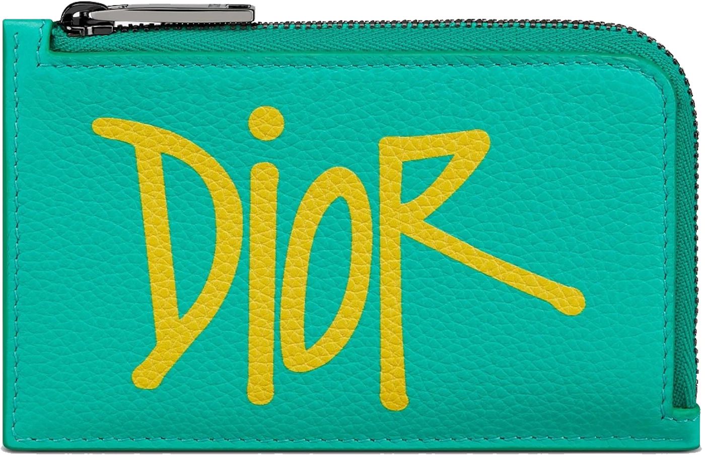 Zipped Card Holder Black Dior Oblique Jacquard and Grained