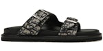 Dior Aqua Sandal Beige Black Dior Oblique Jacquard