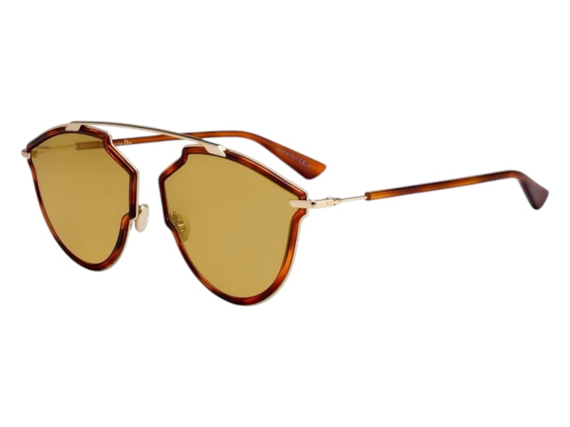 Pre-owned Dior Women's Aviator Sunglasses In Gold/havana (sorealrise 06j70)