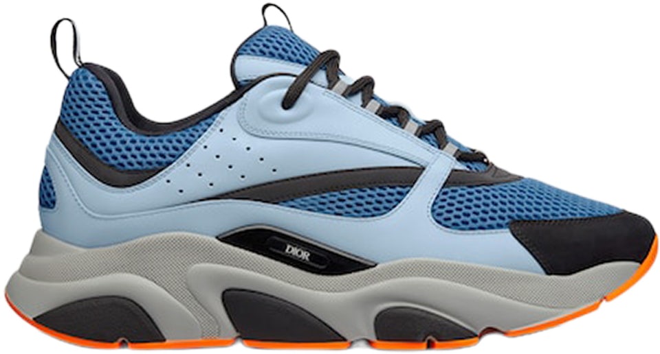 B22 Sneaker White and Gray Technical Mesh with Blue, Black and