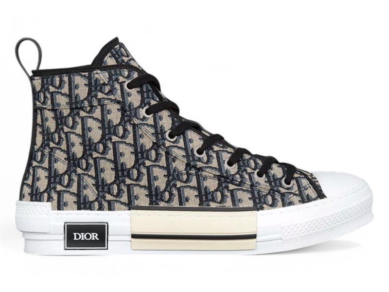 Pre-owned Dior Men's B23 Sneakers In Beige/black