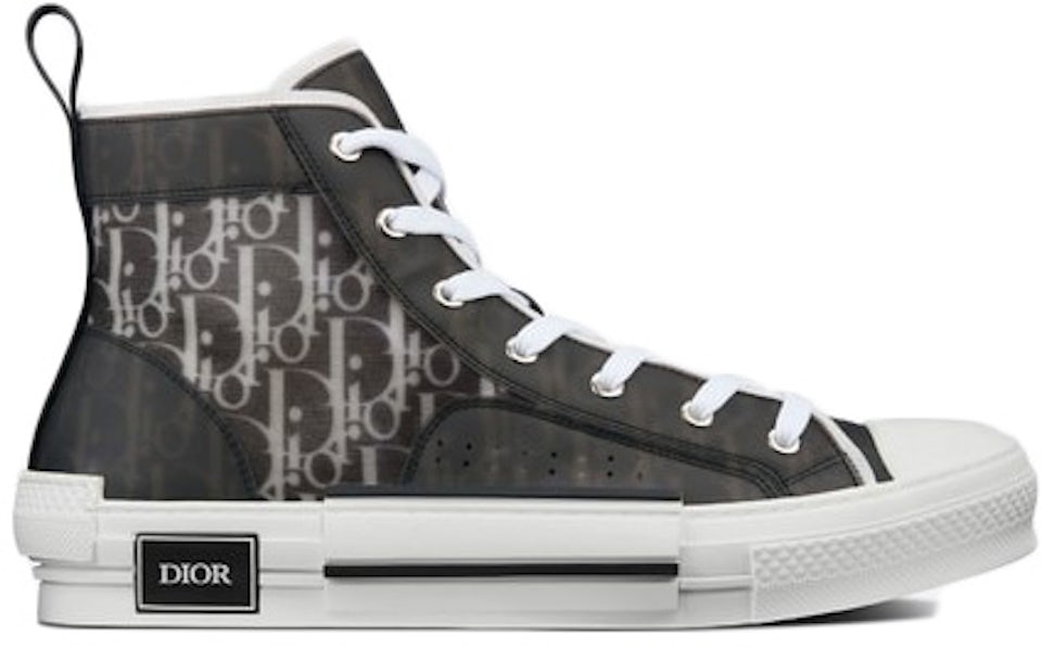 Dior B23 High Top Logo Oblique - Gray - Hi-Top Sneakers