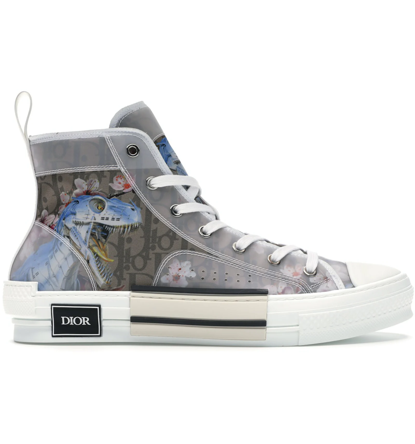 Dior B23 High Canvas Sorayama Dinosaur Brown Men s