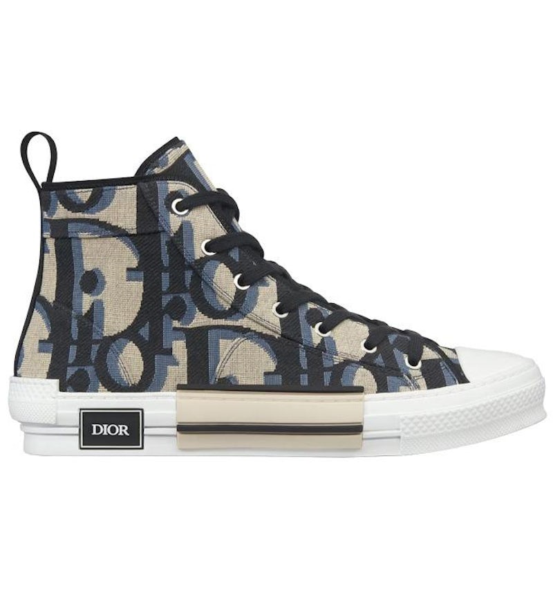 Dior B23 High Maxi Dior Oblique Beige Black Men's 3SH126ZXX_H961