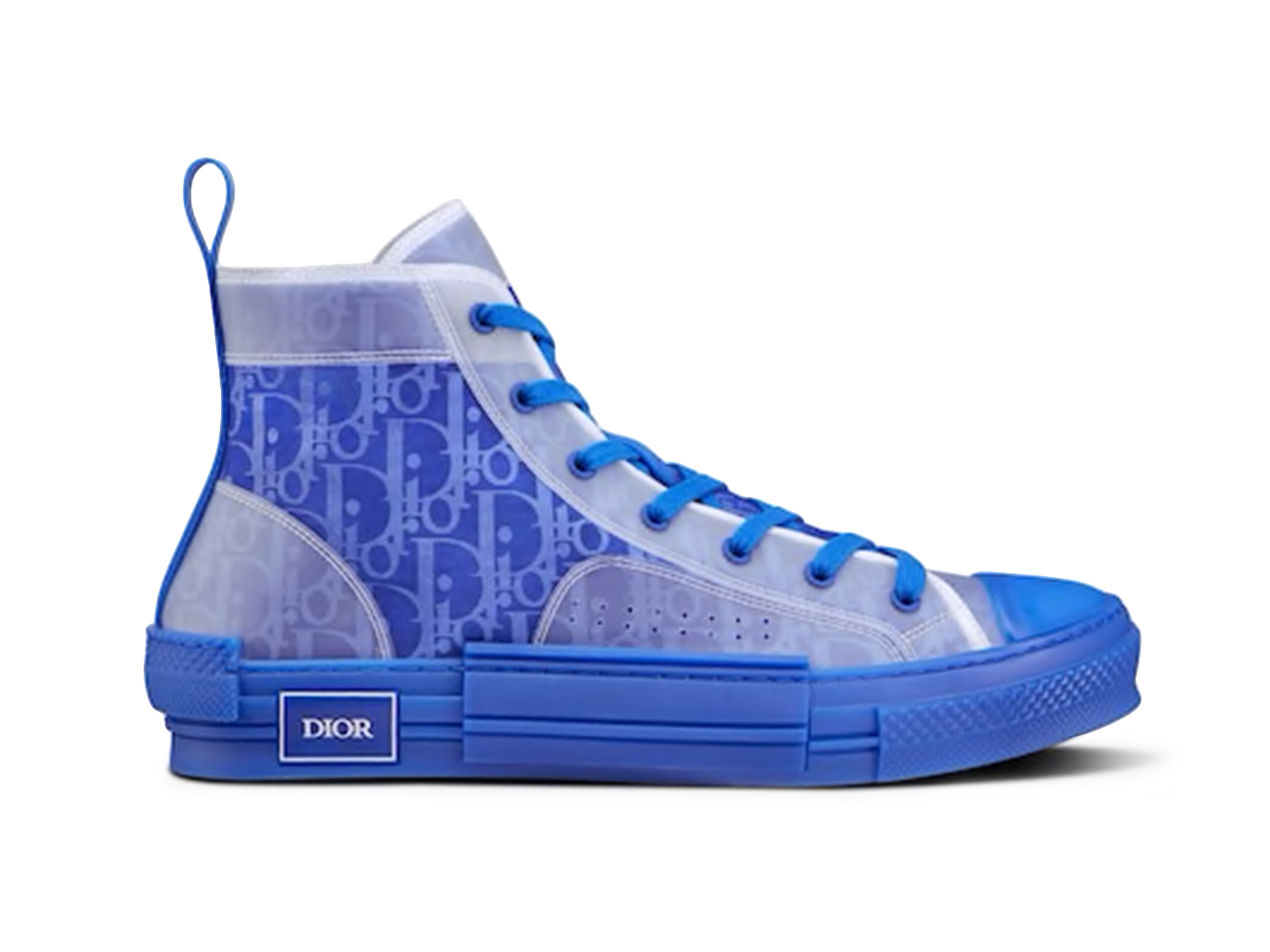 Giày Nữ Dior B23 High Top Sneaker Blue Raised 3SH129ZOOH565  LUXITY
