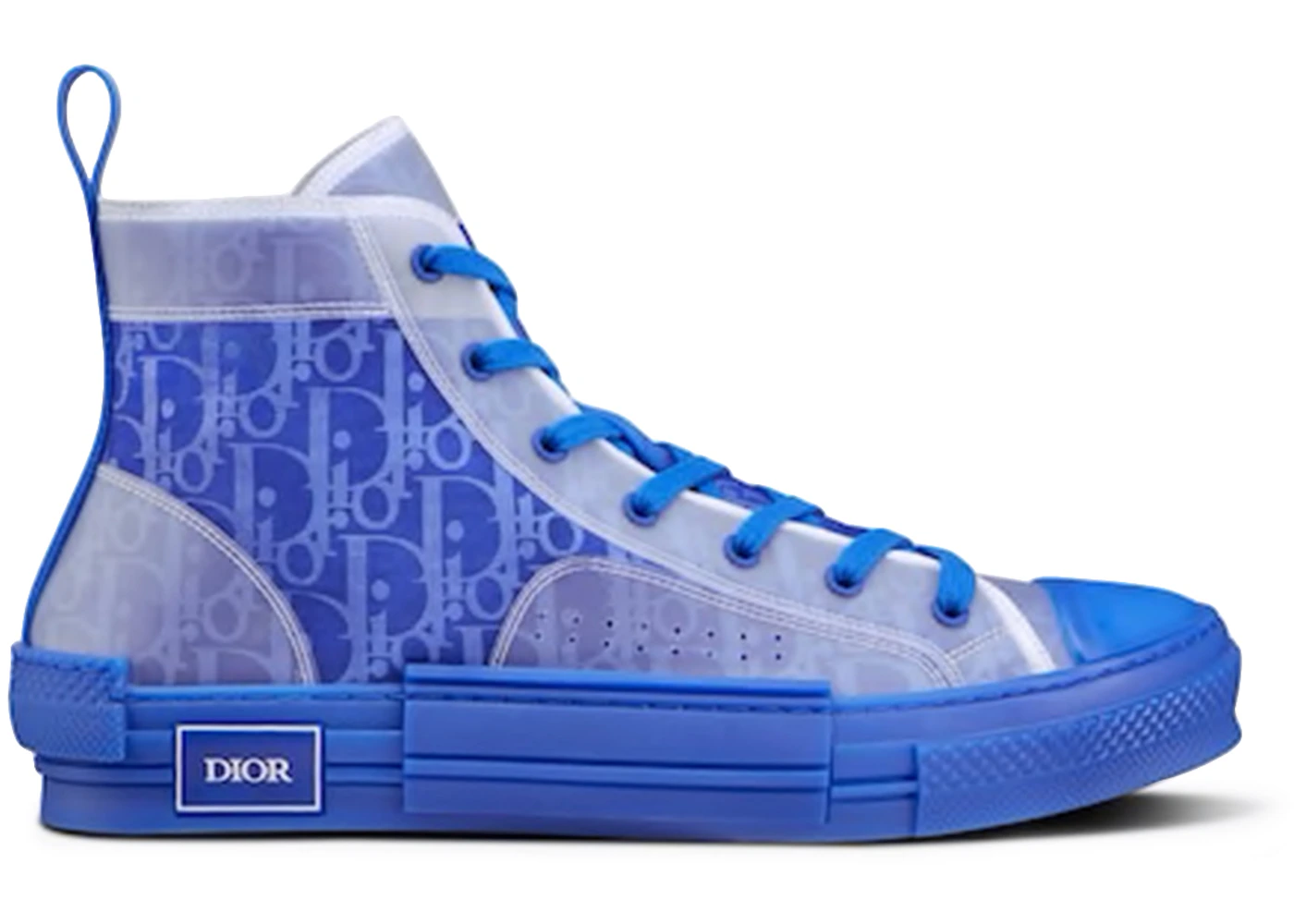 Dior B23 High Top Blue Dior Oblique Canvas Men's - 3SH118ZMK_H561 - US