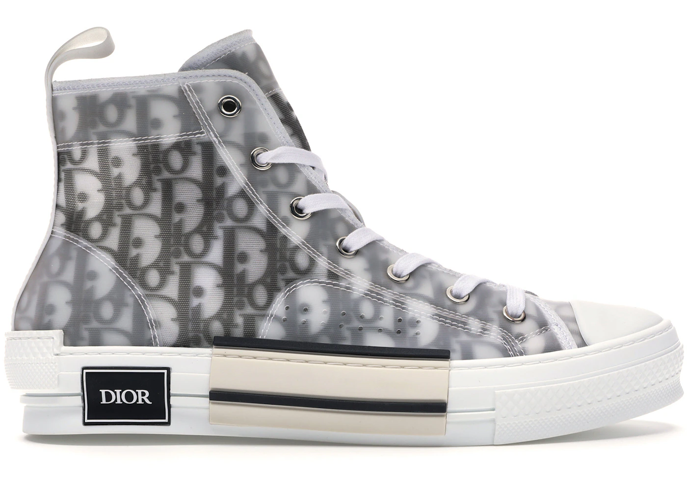 Dior B23 High Top Logo Oblique - Gray - Hi-Top Sneakers