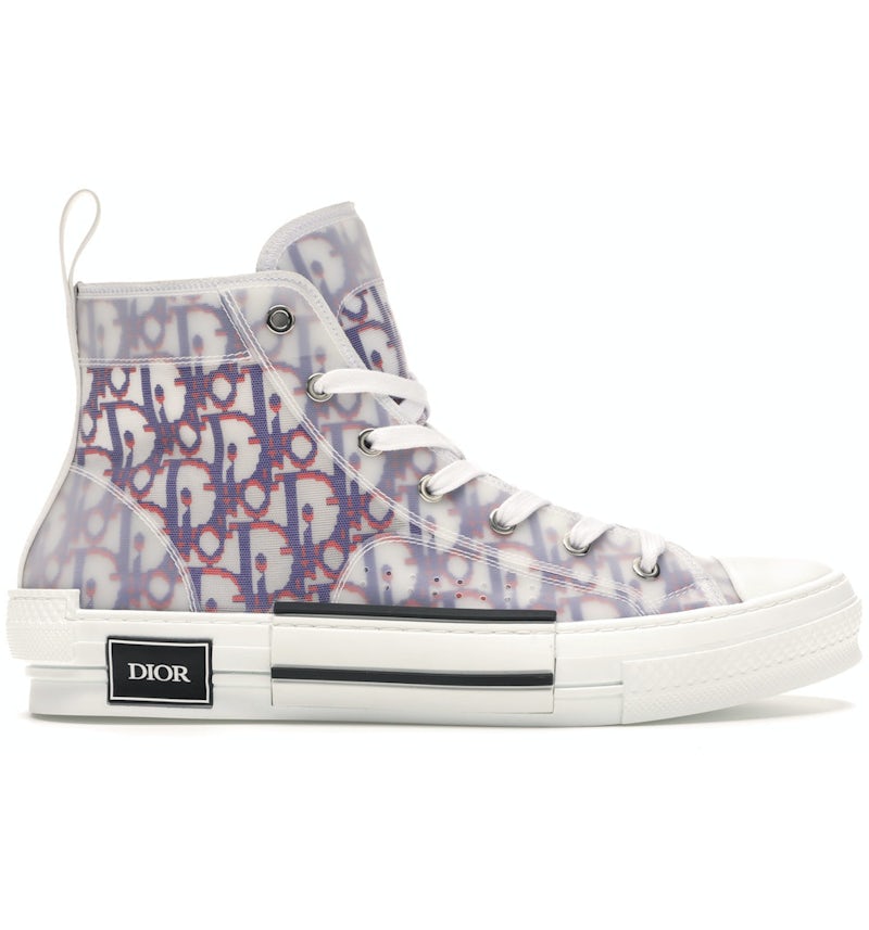 Dior B23 High Top Red Blue Oblique Men's 3SH118YTG_H563 US