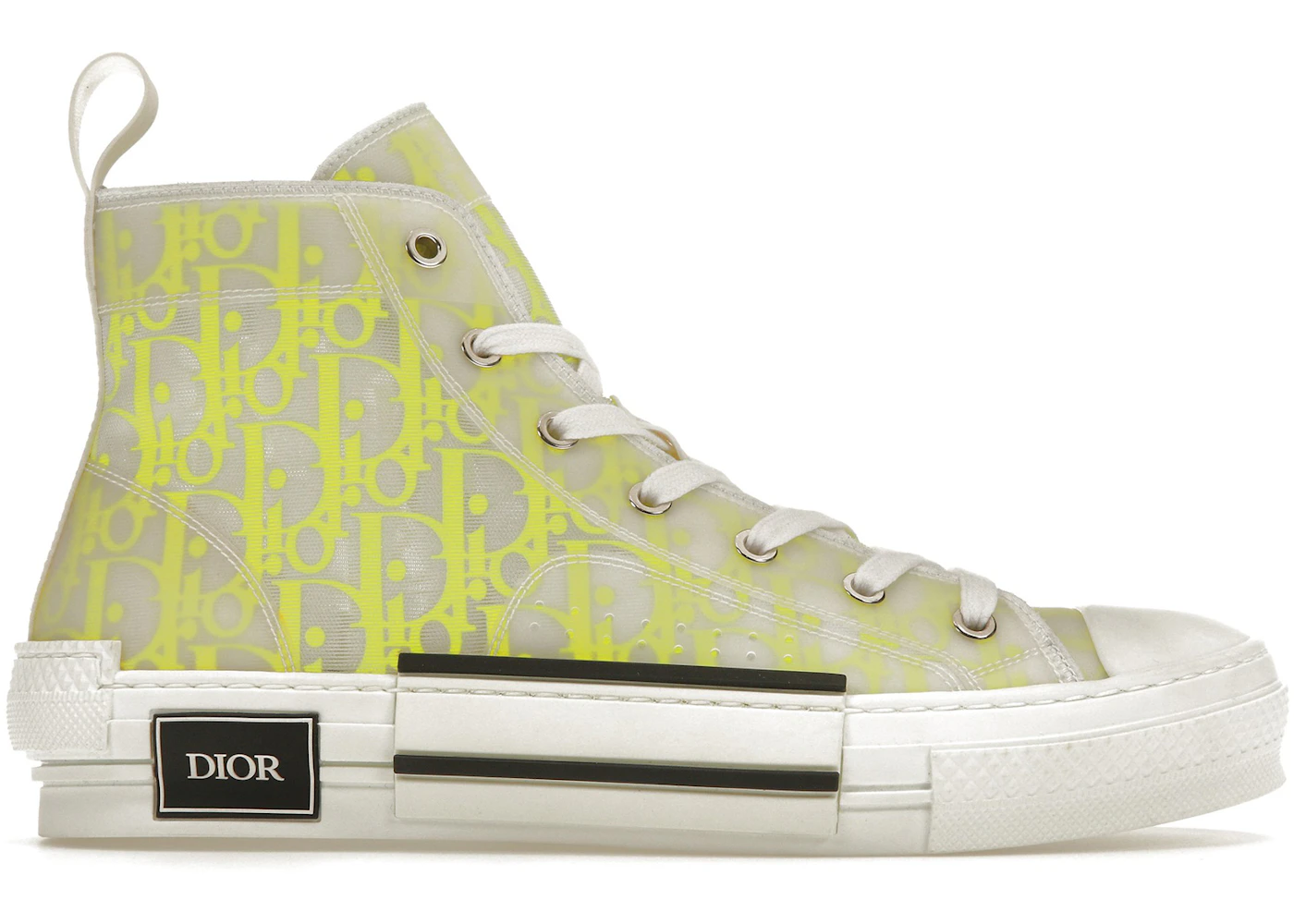 Dior B23 High Top White Yellow Oblique Men's - 3SH118YNT H160 - US