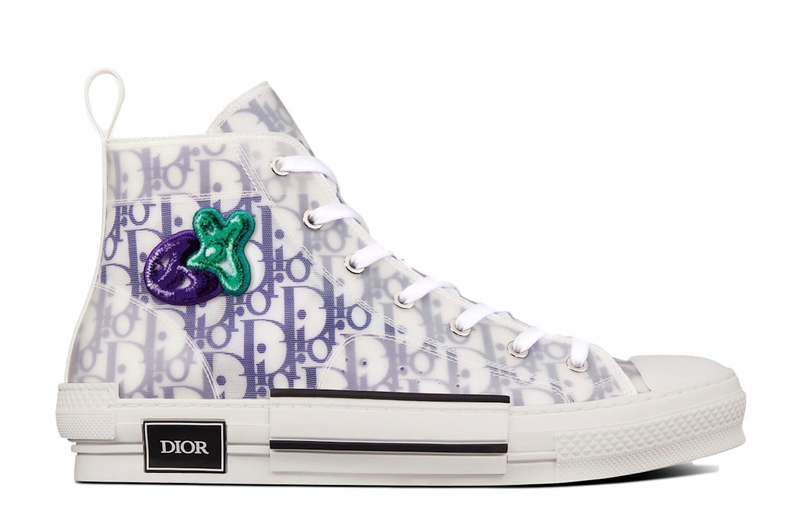 Pre-owned Dior B23 High X Kenny Scharf Purple In White/purple