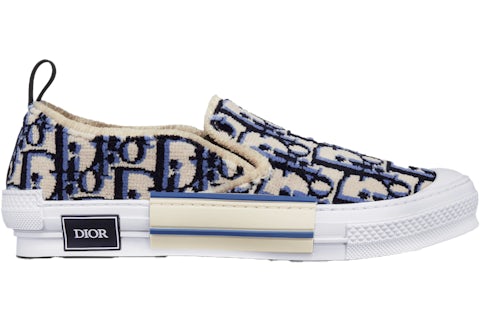 Dior B23 Slip On Blue Tapestry Men's 3SN284ZGT_H561 US