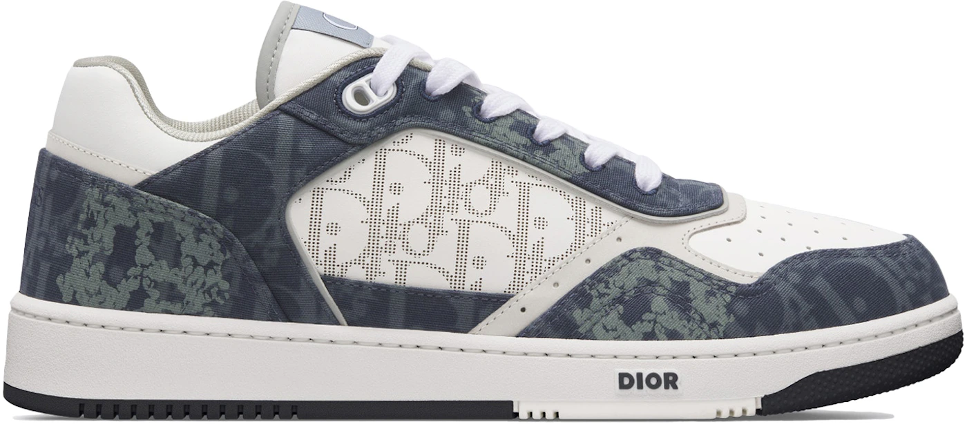Dior Kids - B27 Kid's Low-top Sneaker Sky Blue, Gray and White Smooth Calfskin with Beige and Black Dior Oblique Jacquard - Size 27 - Boy Shoes - Gift