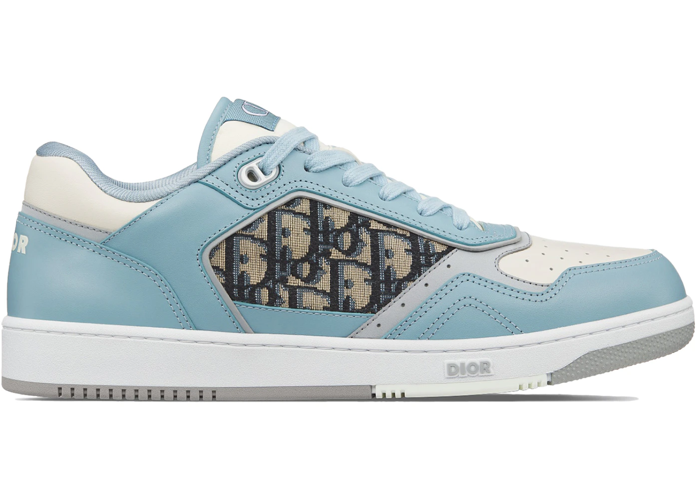 Dior B27 Low Bleu clair Crème Dior Jacquard oblique Homme Style