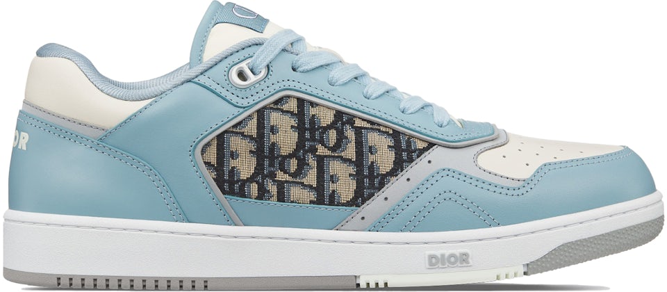 Dior - B27 Low-top Sneaker Light Blue and Cream Smooth Calfskin with Beige and Black Dior Oblique Jacquard - Size 42 - Men