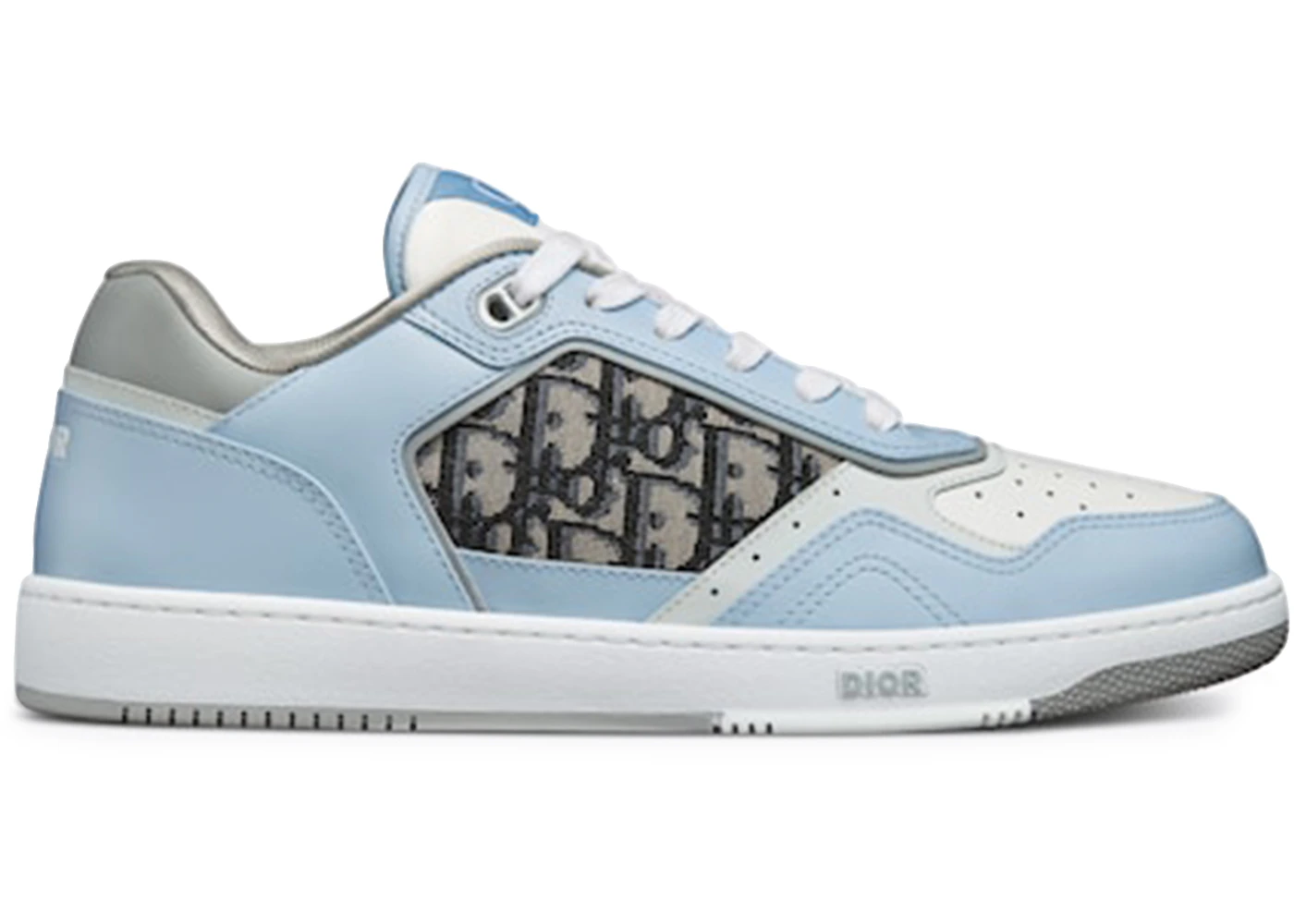 Dior B27 Low Light Blue White and Dior Gray Smooth Calfskin with Beige and Black Dior Oblique