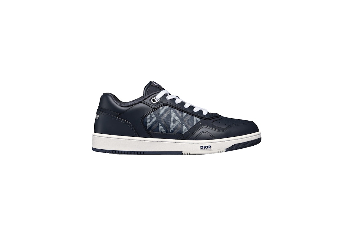 Pre-owned Dior B27 Low Navy Cd Diamond In Navy/white