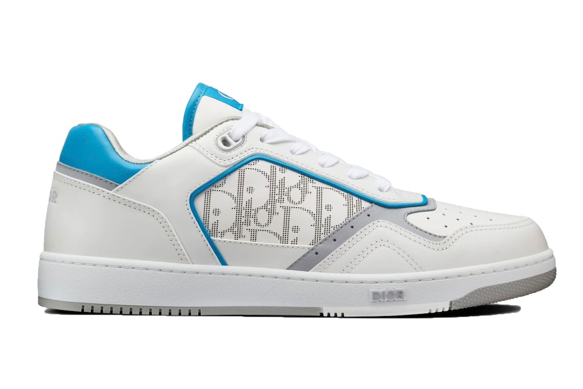 Pre-owned Dior B27 Low White Light Blue In White/grey/light Blue