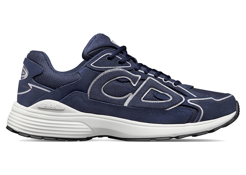 Pre-owned Dior Men's B30 Suede Sneakers In Navy Blue