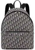 Dior Rider Backpack Oblique Blue/Black in Canvas/Calfskin with Silver ...