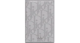 Dior Bi-Fold Card Holder Oblique Galaxy Gray
