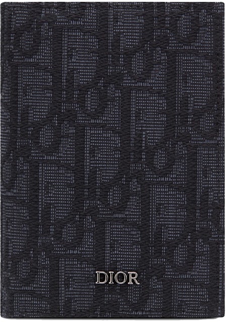 Dior Oblique Jacquard (6 Slot) Card Holder Beige Black for Men