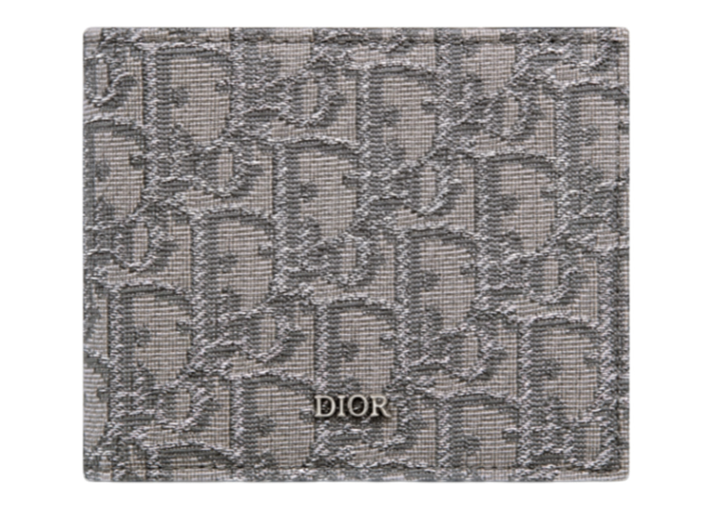 Dior Card Holder Bi-Fold Oblique Jacquard Beige/Black