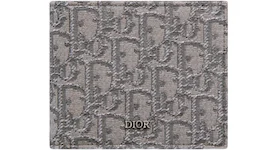 Dior Bi-Fold Wallet Dior Oblique Jacquard Ruthenium/Gray