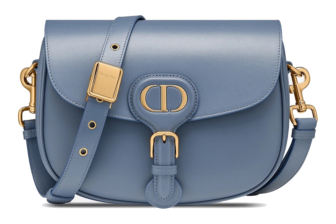 Pre-owned Dior Bobby Bag Medium Denim Blue ModeSens
