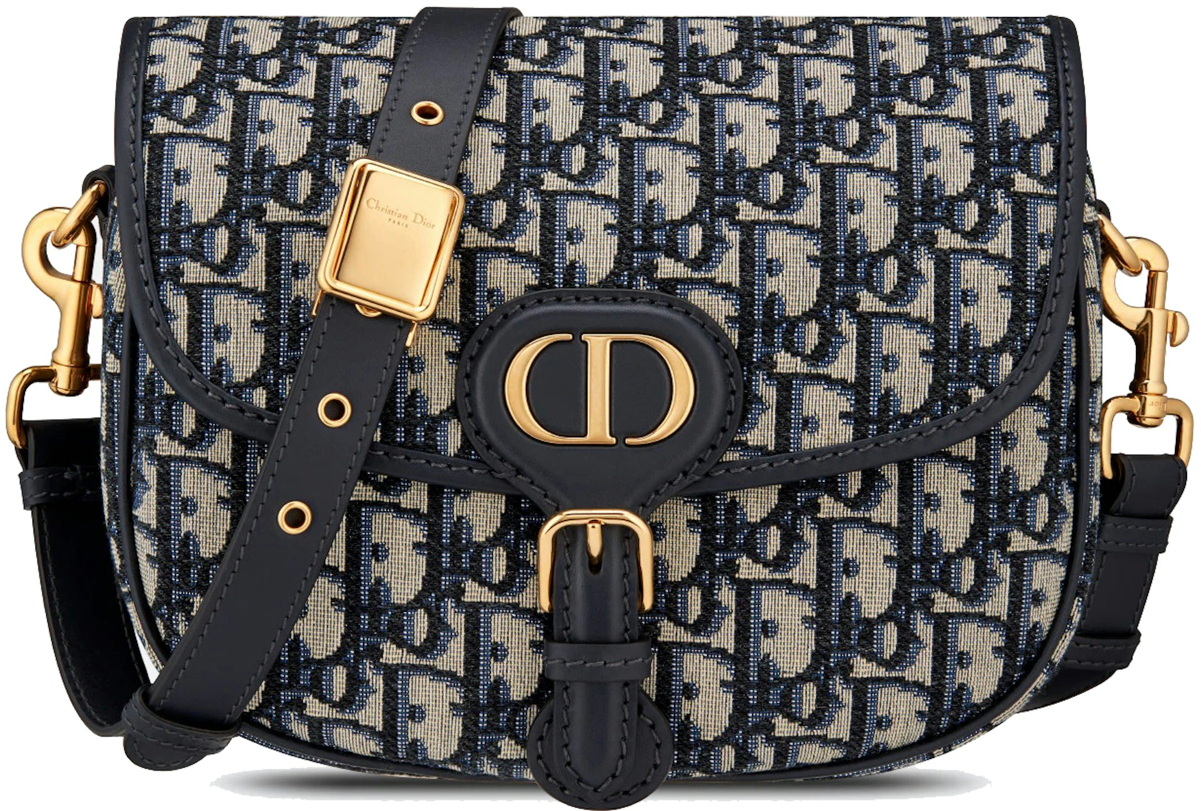 Dior Saddle Bag Dior Oblique Jacquard Ruthenium/Black in Canvas