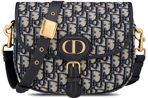 Dior Bobby Bag Medium Dior Oblique Jacquard Blue in Canvas with