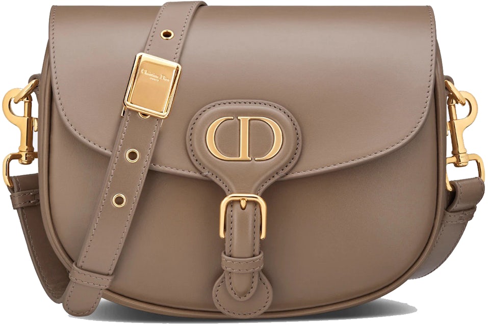 Dior Bobby Bag Medium Warm Taupe in Calfskin Leather with Gold-tone - US