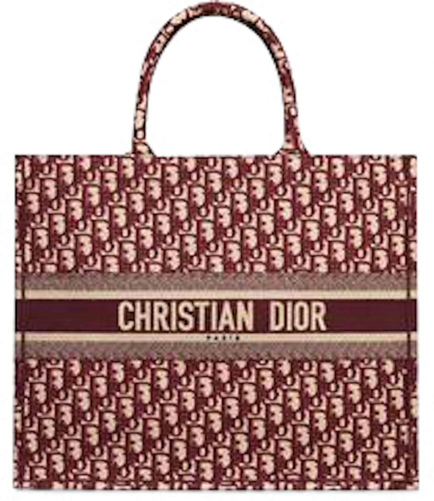 Christian Dior Book Tote Bag Maroon
