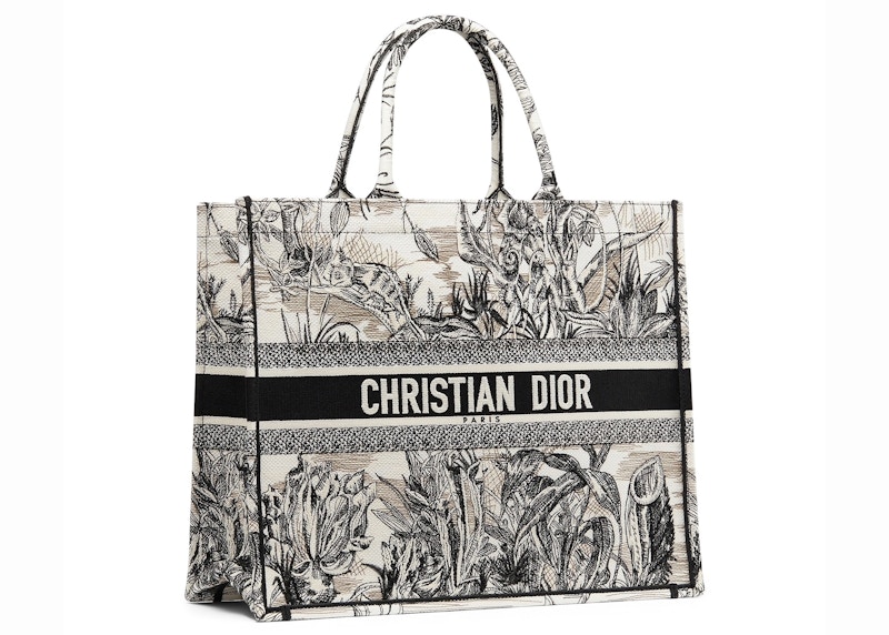 Dior book tote toile de jouy black new arrivals