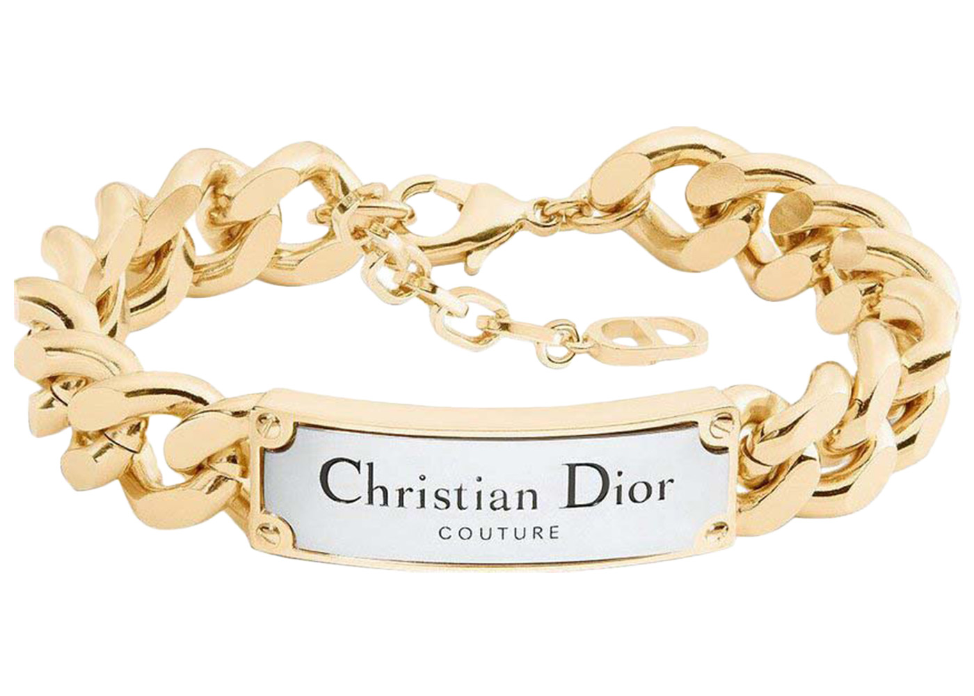 CHRISTIAN DIOR Bracelet Bangle Chain AUTH Logo Plated Bicentenary Medals  Coin FS | eBay