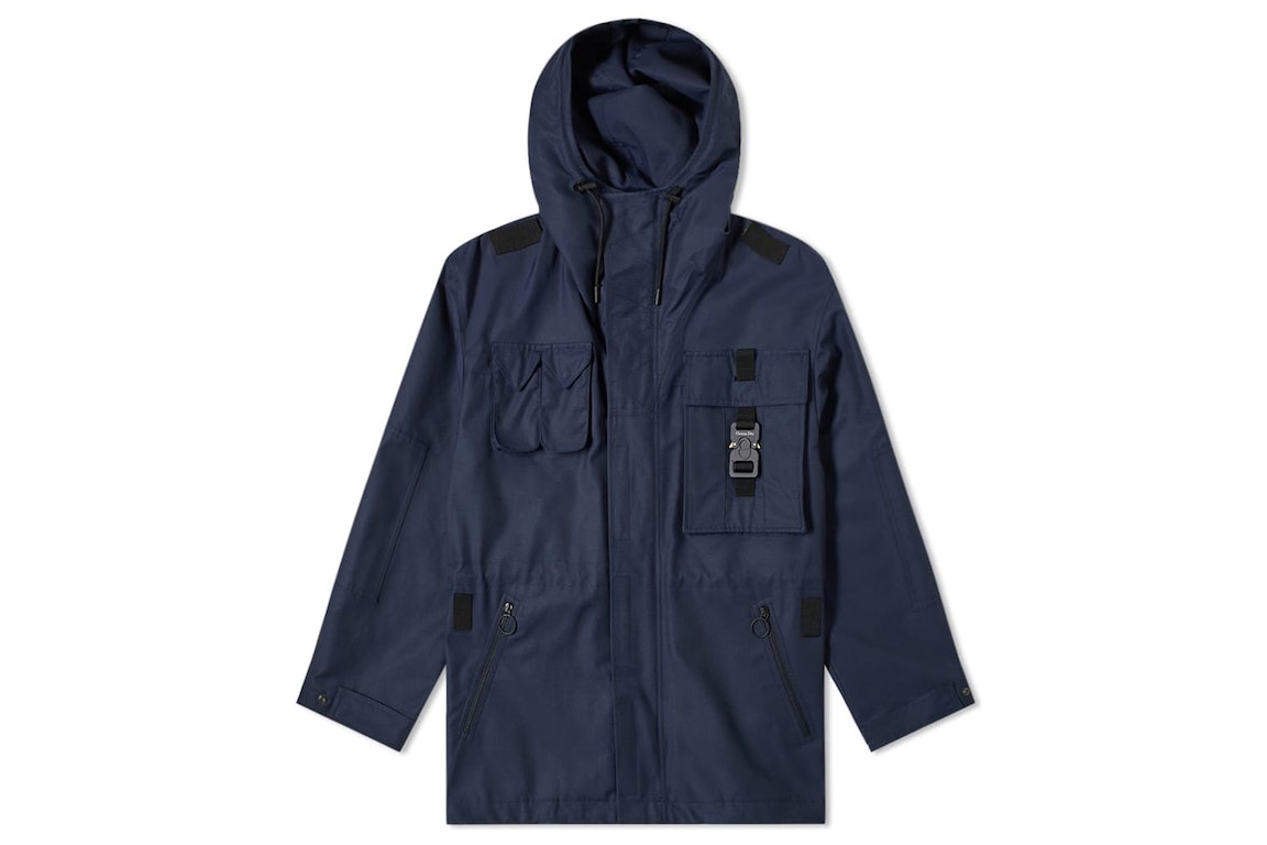 Pre-owned Dior Buckle Parka Jacket Navy
