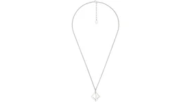 Dior CD Diamond Pendant Necklace Silver