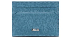 Dior Card Holder (4 Card Slot) Grained Calfskin Navy Blue