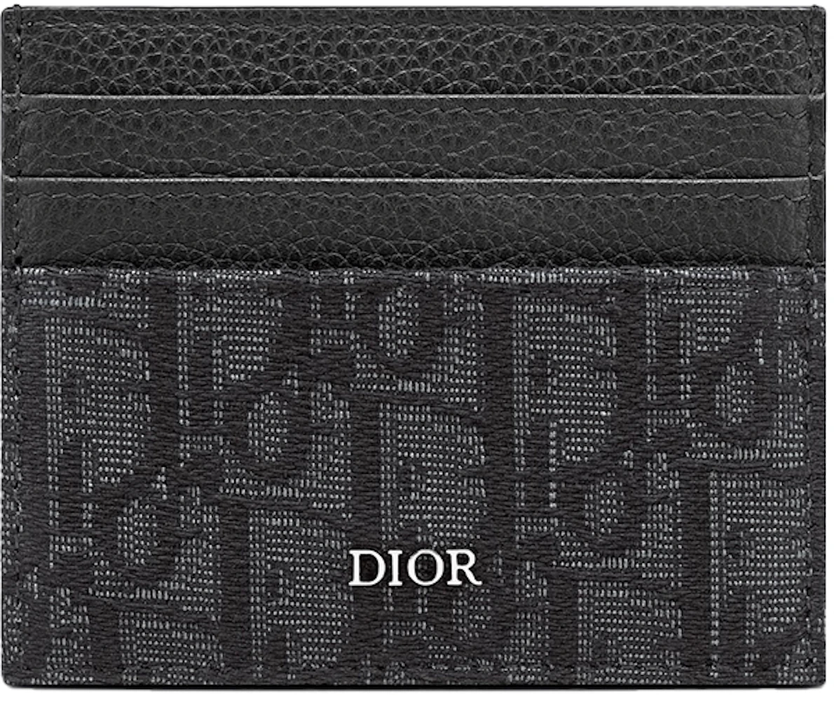 Dior - Long Bi-Fold Card Holder Black Dior Oblique Jacquard - Men