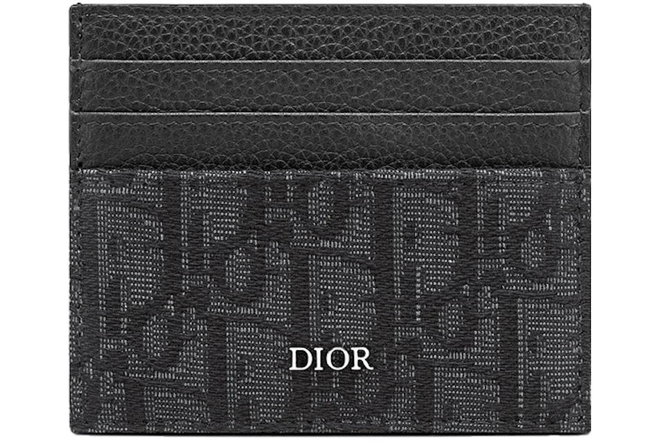 Dior Card Holder (6 Card Slot) Oblique Jacquard Black