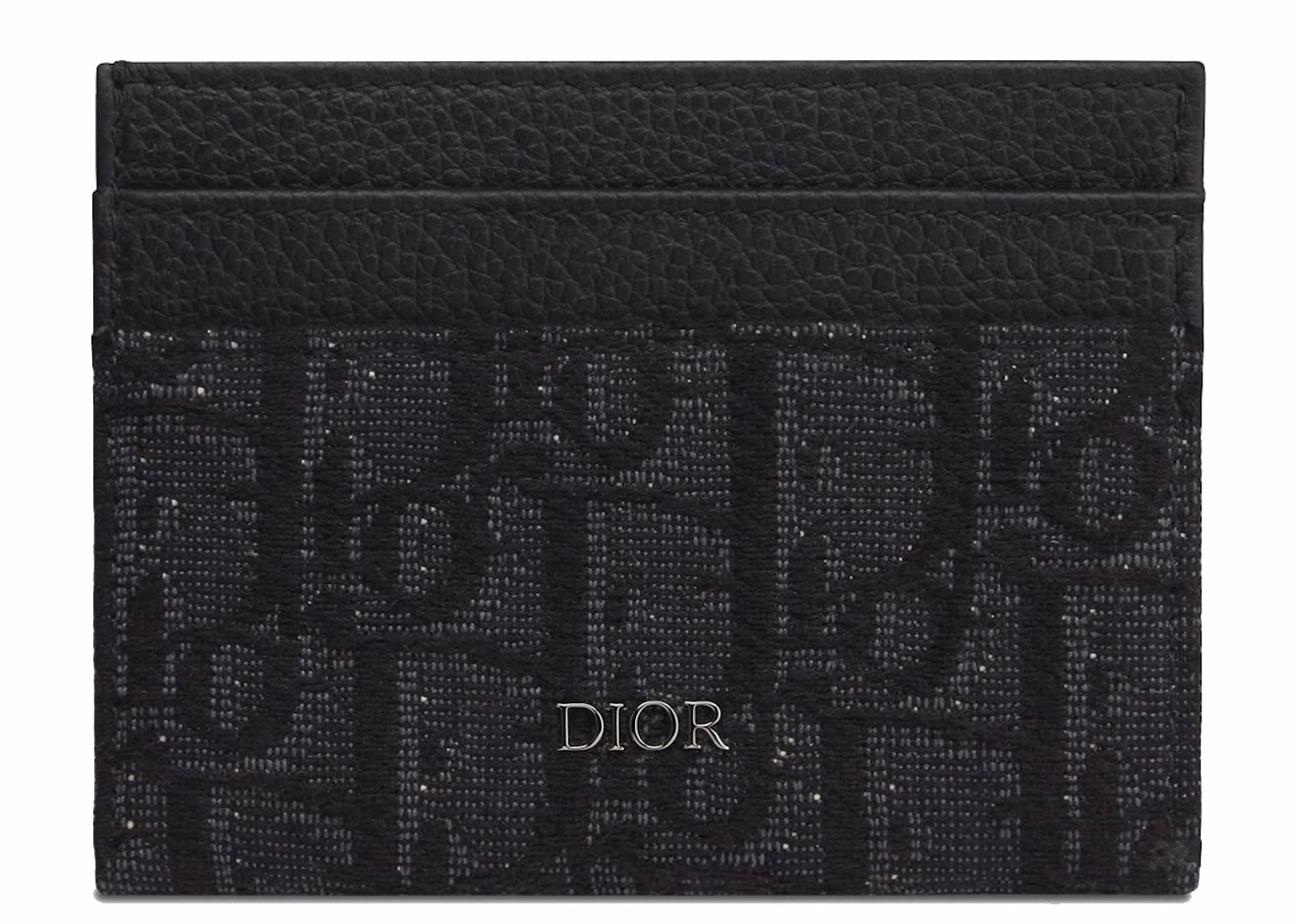 Dior - Bi-Fold Card Holder Beige and Black Dior Oblique Jacquard - Men