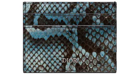 Dior Card Holder Python (4 Card Slot) Blue