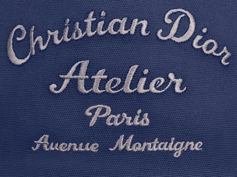 Dior Christian Dior Atelier Baseball Cap Blue Cotton Canvas
