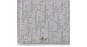 Dior Compact Wallet Oblique Jacquard Gray