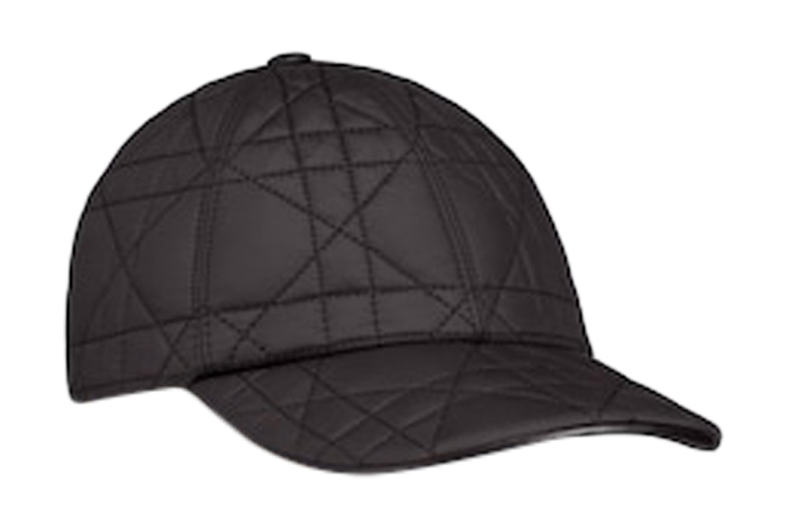 Pre-owned Dior D-player Cannage Cap Black
