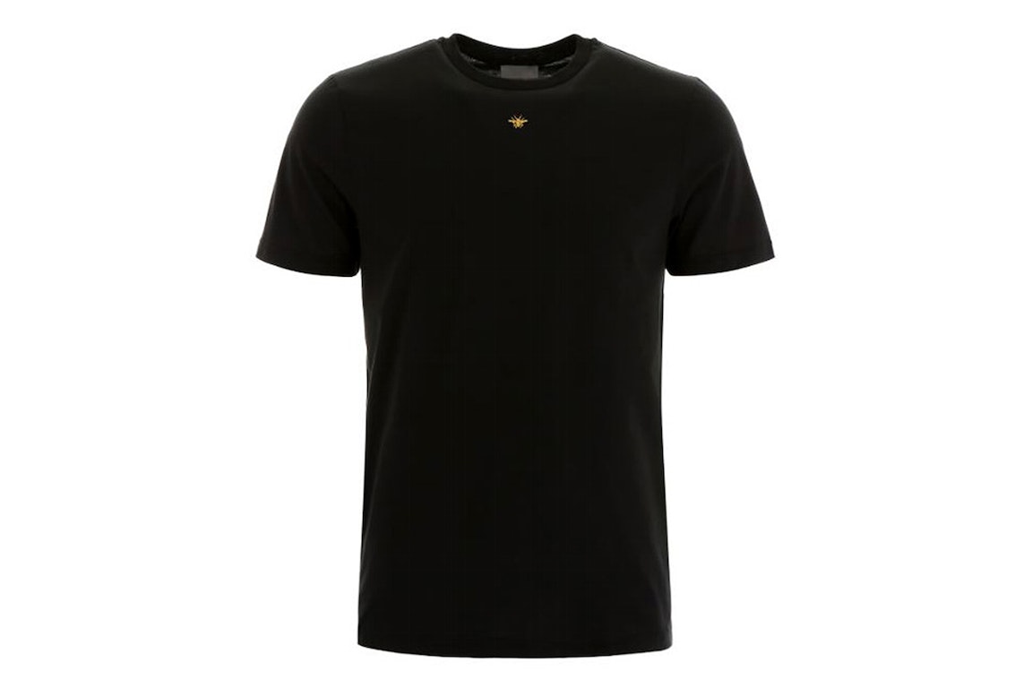 Pre-owned Dior Bee Embroidered T-shirt Black/gold