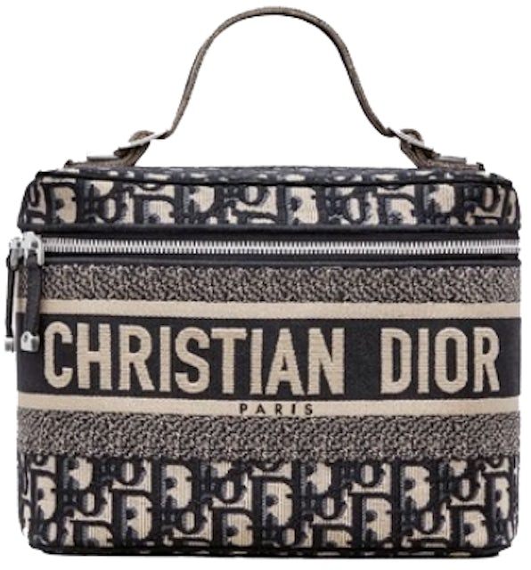 CHRISTIAN DIOR Oblique Diortravel Vanity Case Grey 1298526
