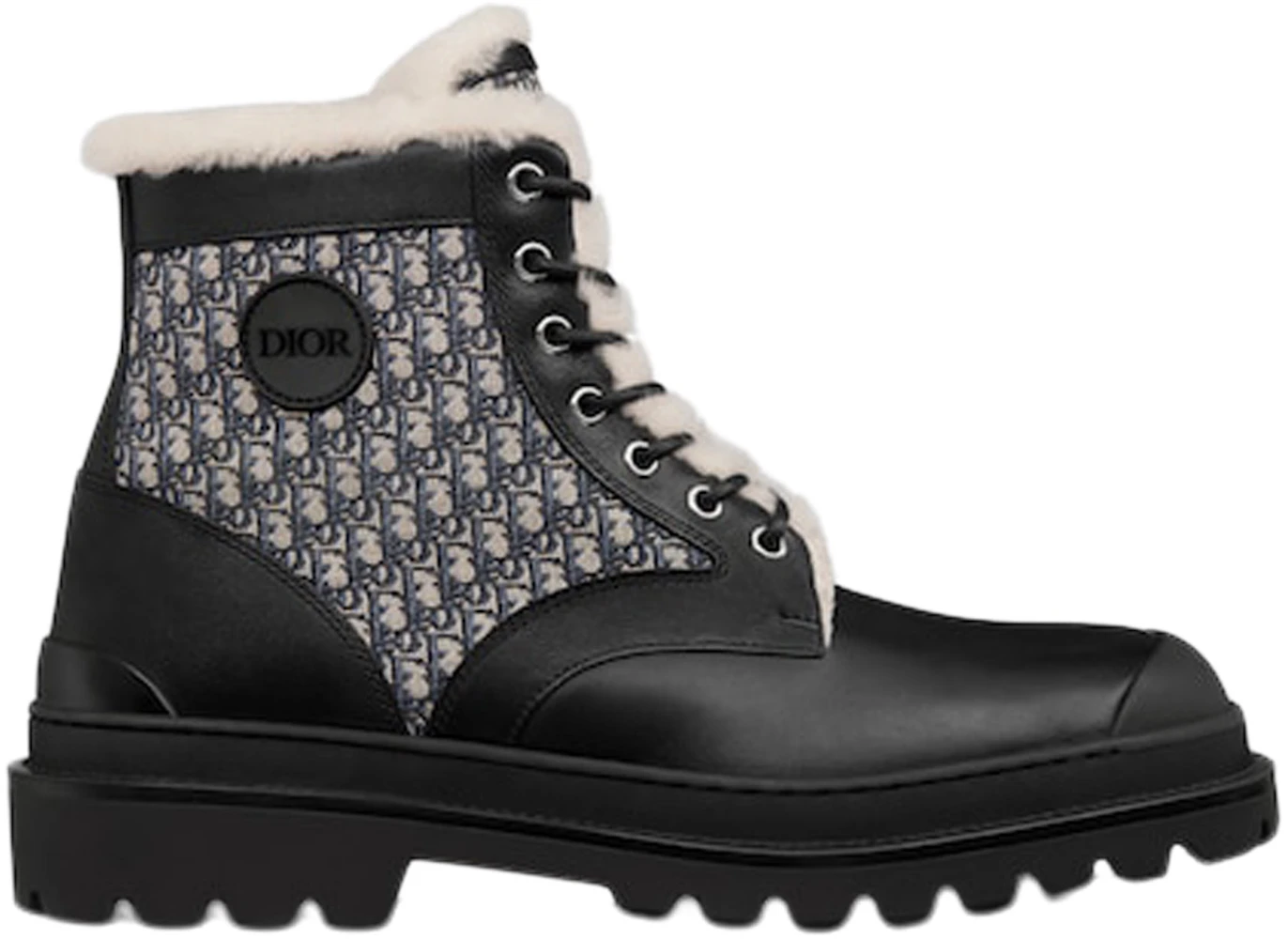 Dior Explorer Ankle Boot Black Beige Black Dior Oblique Jacquard Men's