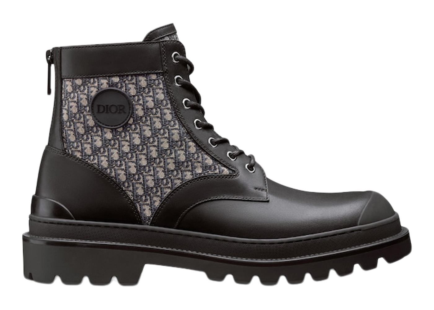 Dior Explorer Ankle Boot Black Beige Dior Oblique Jacquard Men's 
