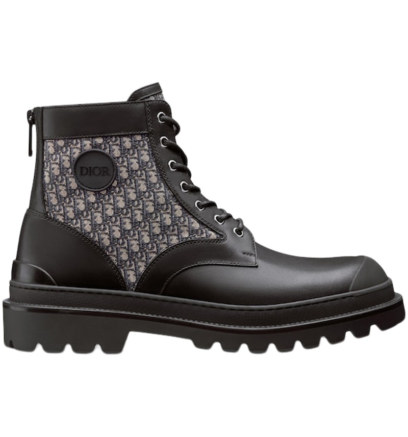 Dior Explorer Ankle Boot Black Beige Dior Oblique Jacquard Men's