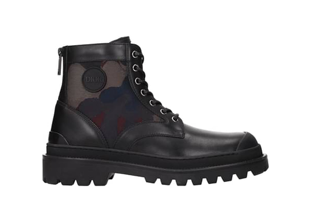 Pre-owned Dior Explorer Ankle Boot Black Camo In Black/camo